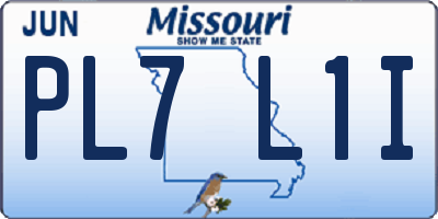 MO license plate PL7L1I