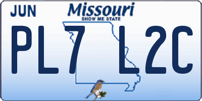 MO license plate PL7L2C