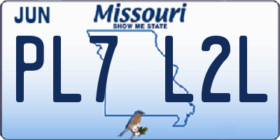 MO license plate PL7L2L