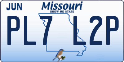MO license plate PL7L2P