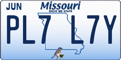 MO license plate PL7L7Y