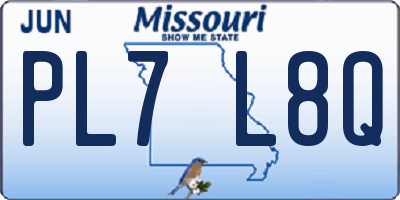 MO license plate PL7L8Q