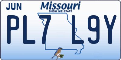 MO license plate PL7L9Y