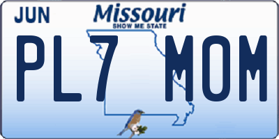 MO license plate PL7M0M