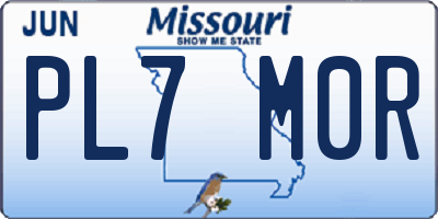 MO license plate PL7M0R