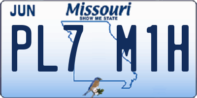 MO license plate PL7M1H