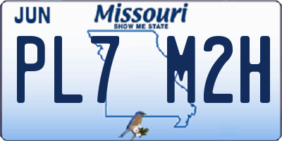 MO license plate PL7M2H
