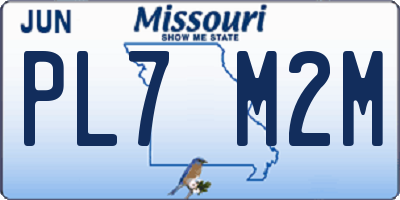 MO license plate PL7M2M