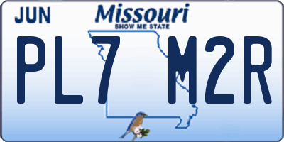 MO license plate PL7M2R