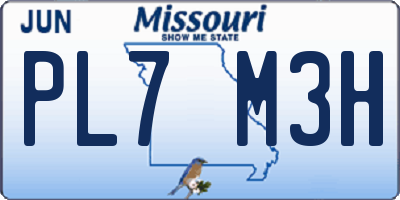MO license plate PL7M3H