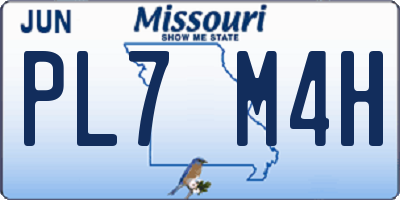 MO license plate PL7M4H