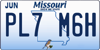 MO license plate PL7M6H