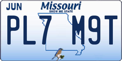 MO license plate PL7M9T