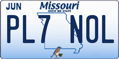 MO license plate PL7N0L