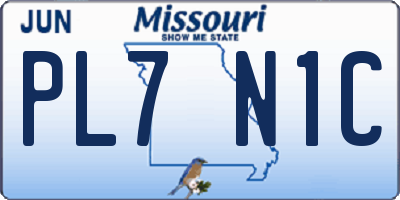 MO license plate PL7N1C