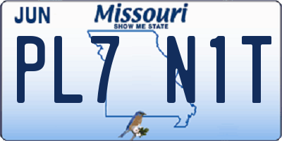 MO license plate PL7N1T