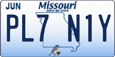 MO license plate PL7N1Y