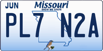 MO license plate PL7N2A