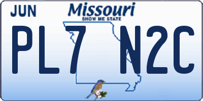 MO license plate PL7N2C