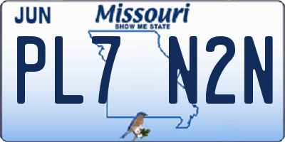 MO license plate PL7N2N