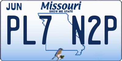 MO license plate PL7N2P