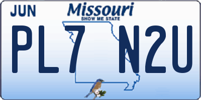 MO license plate PL7N2U