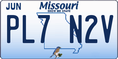 MO license plate PL7N2V