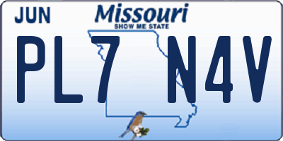 MO license plate PL7N4V