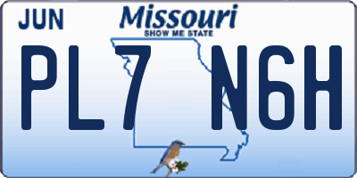 MO license plate PL7N6H