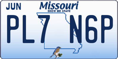 MO license plate PL7N6P