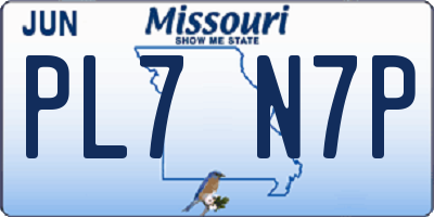 MO license plate PL7N7P