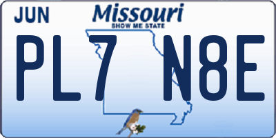 MO license plate PL7N8E