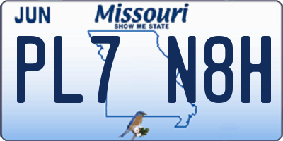 MO license plate PL7N8H