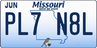 MO license plate PL7N8L