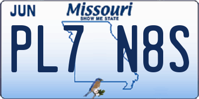 MO license plate PL7N8S