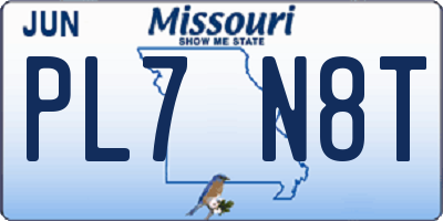 MO license plate PL7N8T