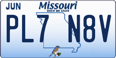 MO license plate PL7N8V