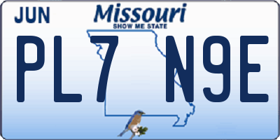 MO license plate PL7N9E