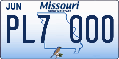 MO license plate PL7O0O