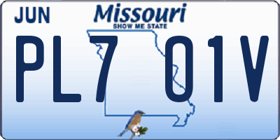 MO license plate PL7O1V