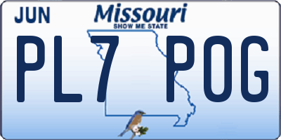 MO license plate PL7P0G