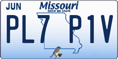 MO license plate PL7P1V