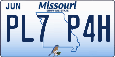 MO license plate PL7P4H