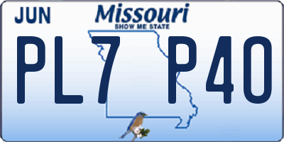 MO license plate PL7P4O