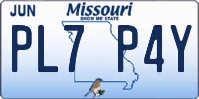 MO license plate PL7P4Y