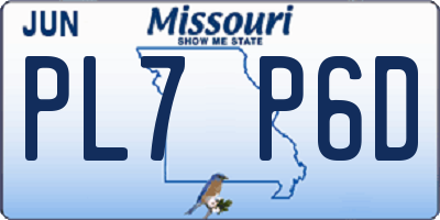 MO license plate PL7P6D