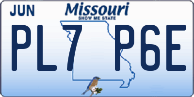 MO license plate PL7P6E