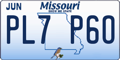 MO license plate PL7P6O
