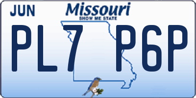 MO license plate PL7P6P