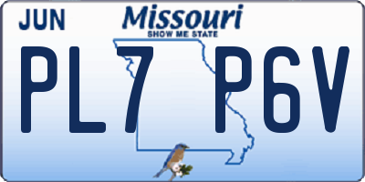 MO license plate PL7P6V